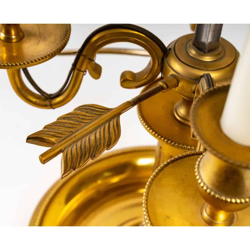 Grande Lampe Bouillotte en bronze doré Louis XVI. Circa 1920. | Biron Grande Lampe Bouillotte en bronze doré Louis XVI. Circa 1920.