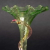 Vase tulipe vert au serpent rose de Salviati | Biron Vase tulipe vert au serpent rose de Salviati
