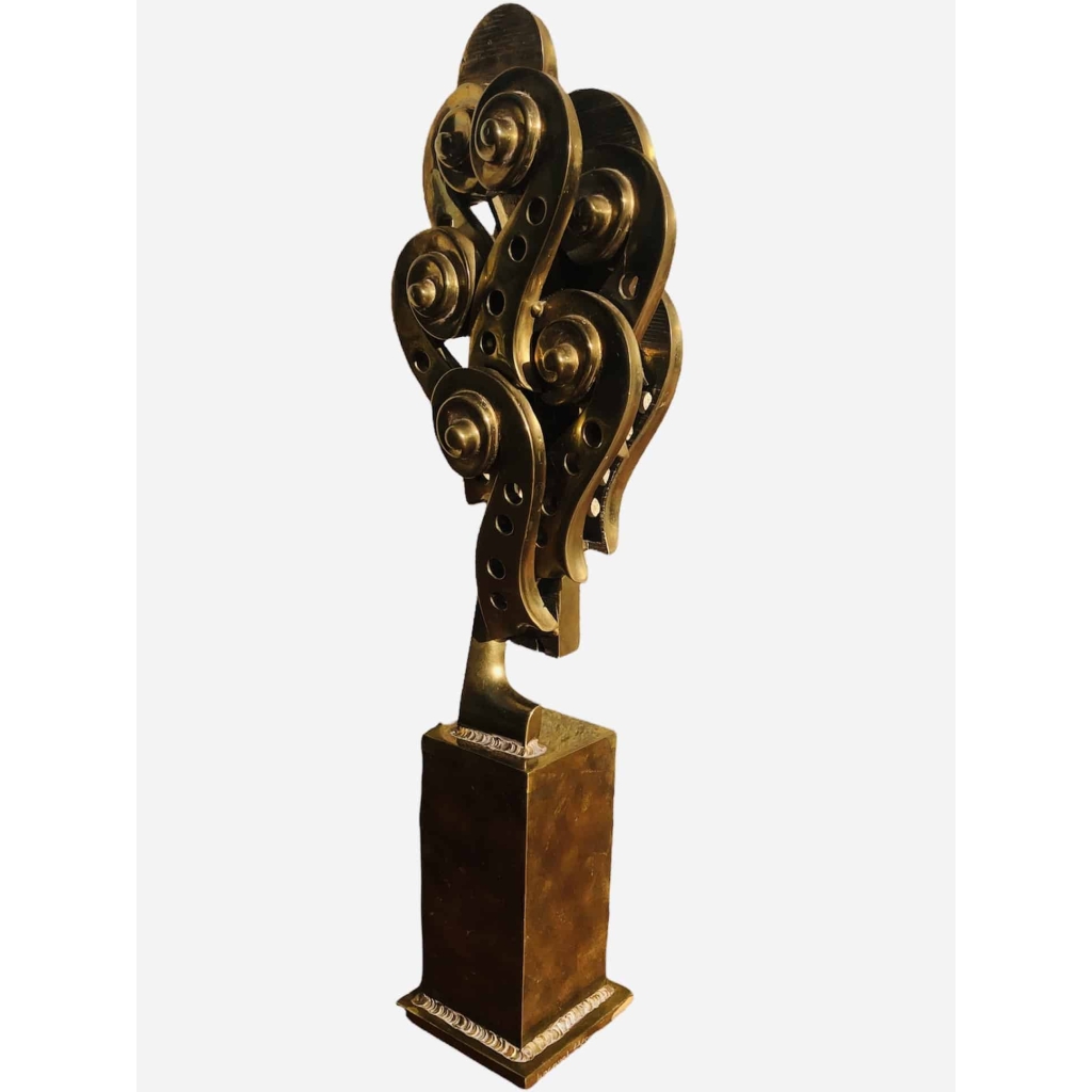 Arman Sculpture En Bronze Signée 20ème Siècle Crosses De Violon Art Moderne Certicat d’authenticité | Biron Arman Sculpture En Bronze Signée 20ème Siècle Crosses De Violon Art Moderne