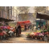 CORTES Edouard Peinture Française Le marché aux fleurs de La Madeleine Huile sur panneau signée | Biron CORTES Edouard Peinture Française Le marché aux fleurs de La Madeleine Huile sur panneau signée