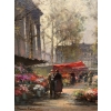 CORTES Edouard Peinture Française Le marché aux fleurs de La Madeleine Huile sur panneau signée | Biron CORTES Edouard Peinture Française Le marché aux fleurs de La Madeleine Huile sur panneau signée