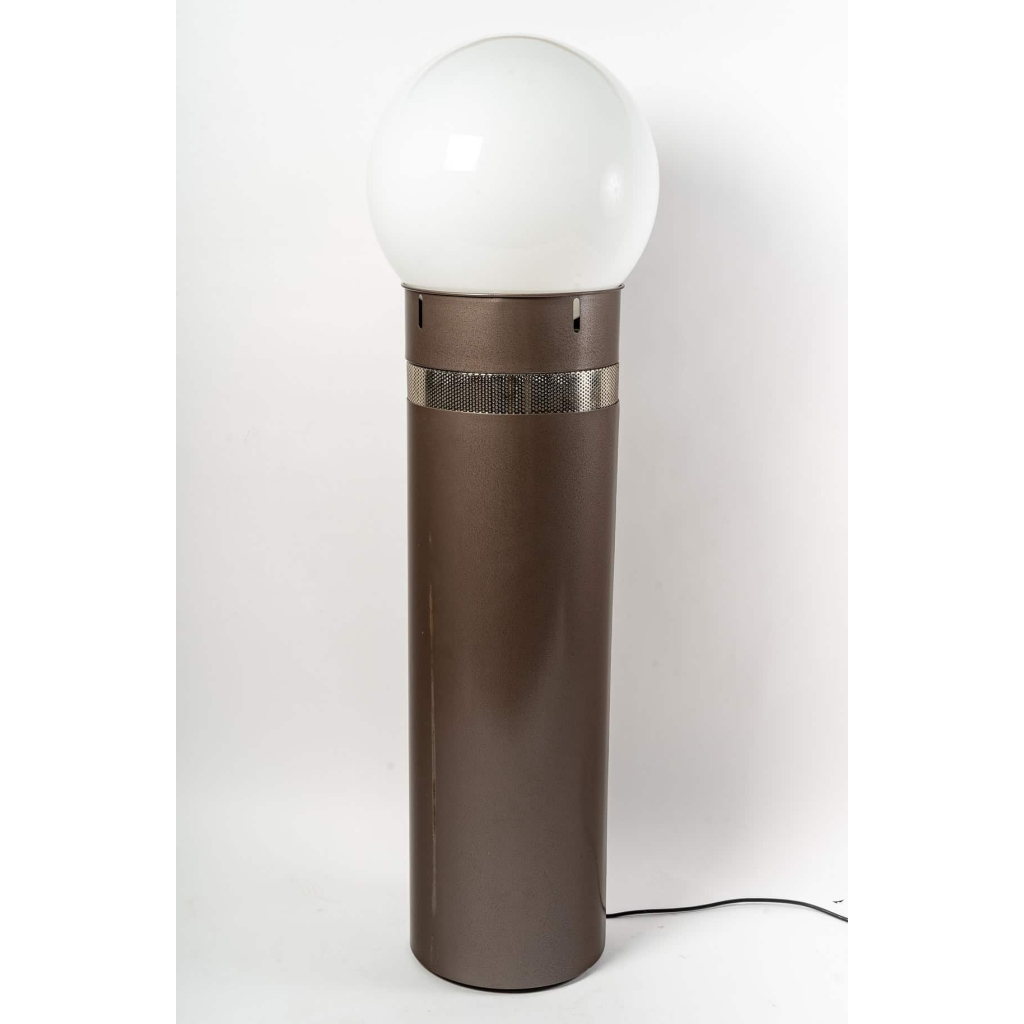 Paire de lampes des années 1970 en métal et verre | Biron Paire de lampes des années 1970 en métal et verre