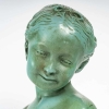 Sculpture en Plâtre Laqué, Buste de Jeune Fille. | Biron Sculpture en Plâtre Laqué, Buste de Jeune Fille.