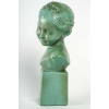 Sculpture en Plâtre Laqué, Buste de Jeune Fille. | Biron Sculpture en Plâtre Laqué, Buste de Jeune Fille.