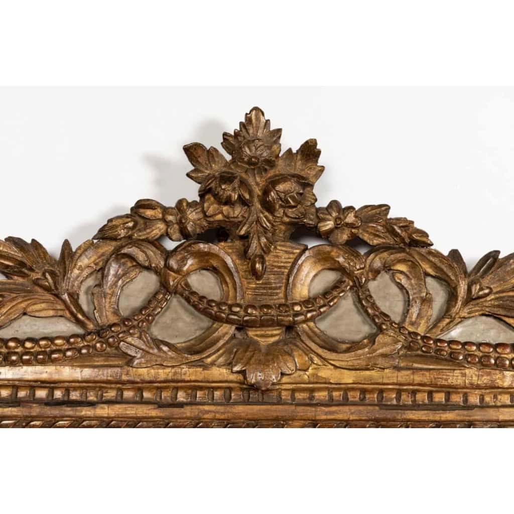 Miroir En Bois Doré Sculpté d’époque Louis XVI | Biron Miroir En Bois Doré Sculpté d'époque Louis XVI