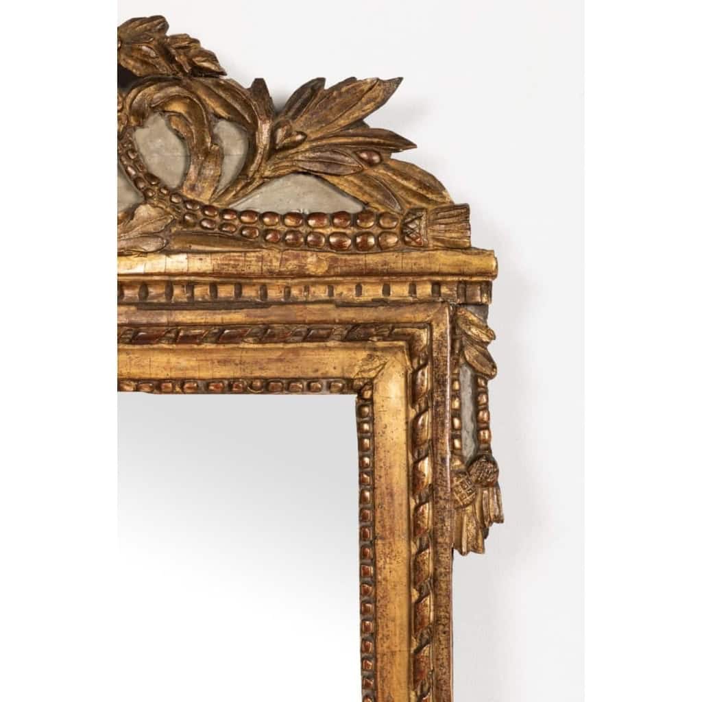 Miroir En Bois Doré Sculpté d’époque Louis XVI | Biron Miroir En Bois Doré Sculpté d'époque Louis XVI