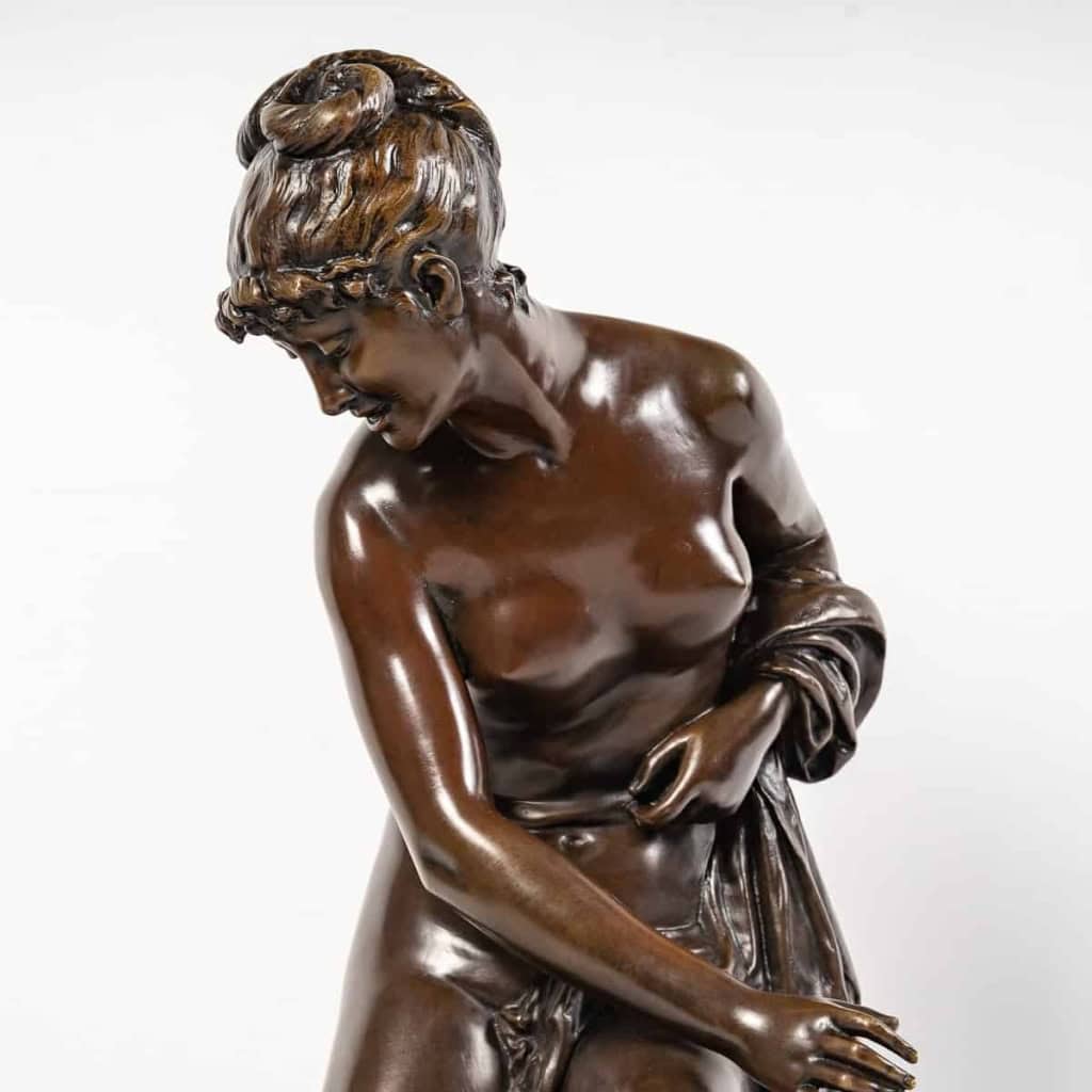 Bronze « Femme assise sur un rocher », XIXème siècle | Biron Bronze "Femme assise sur un rocher", XIXème siècle