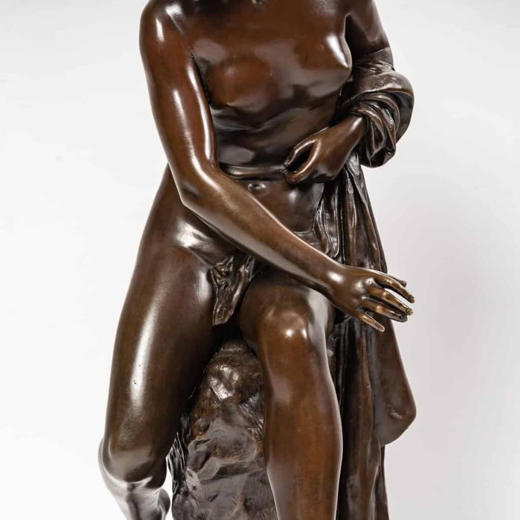 Bronze « Femme assise sur un rocher », XIXème siècle | Biron Bronze "Femme assise sur un rocher", XIXème siècle