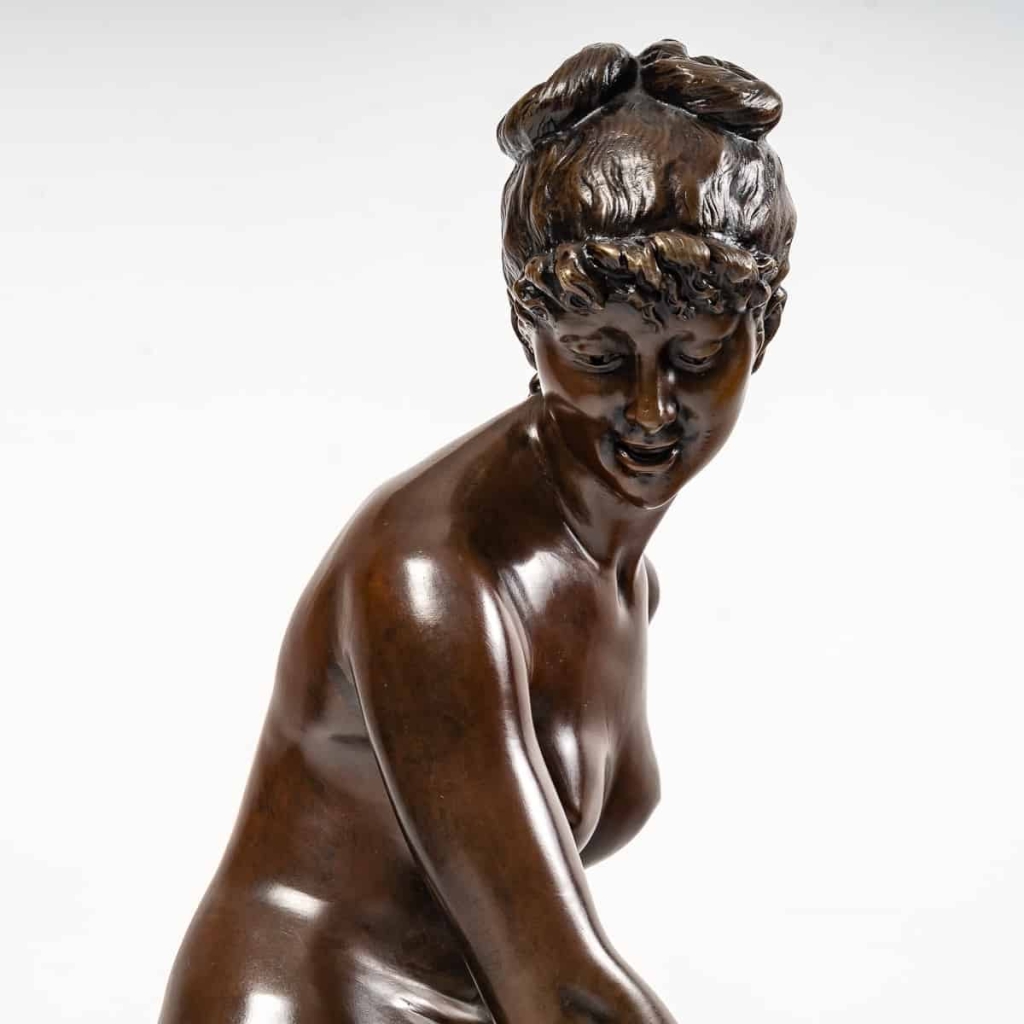 Bronze « Femme assise sur un rocher », XIXème siècle | Biron Bronze "Femme assise sur un rocher", XIXème siècle