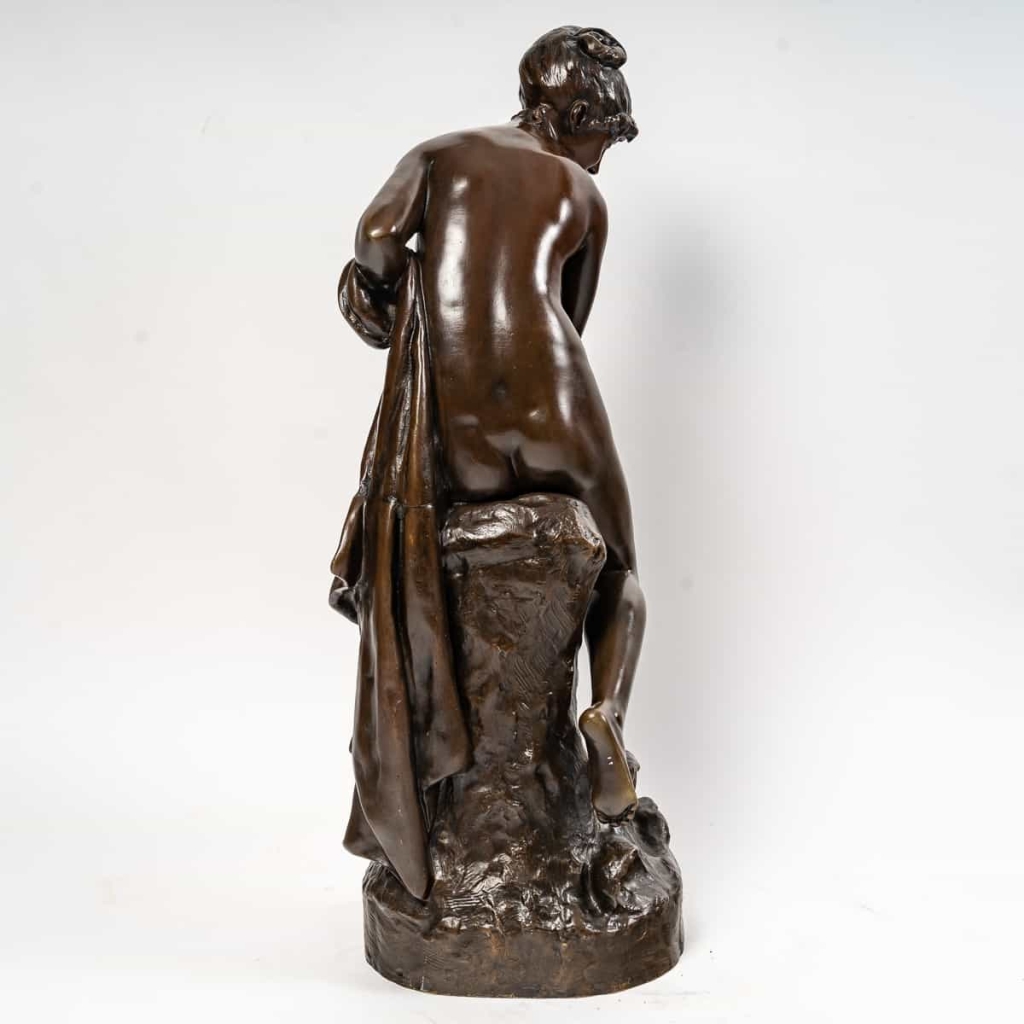Bronze « Femme assise sur un rocher », XIXème siècle | Biron Bronze "Femme assise sur un rocher", XIXème siècle