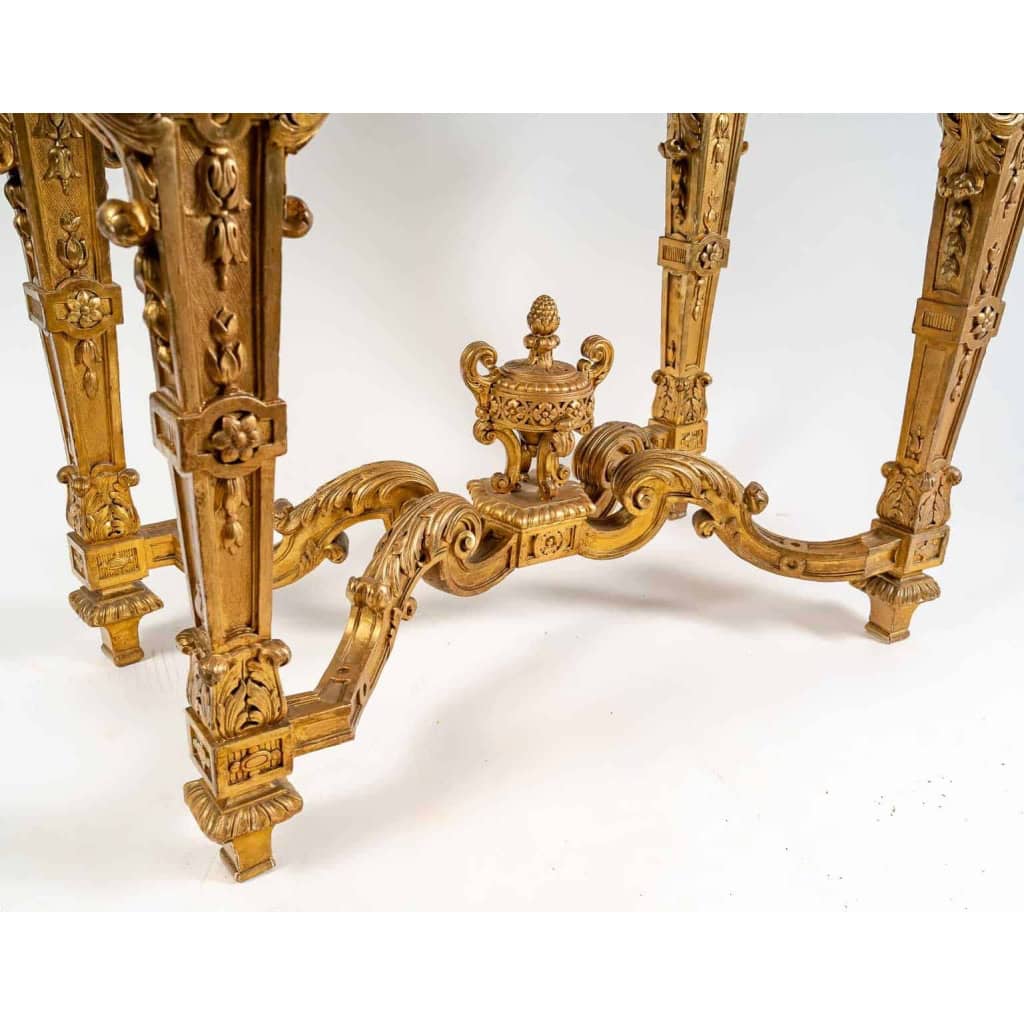 Très jolie console de style Louis XIV en bois finement sculpté, XIXème siècle | Biron Très jolie console de style Louis XIV en bois finement sculpté, XIXème siècle