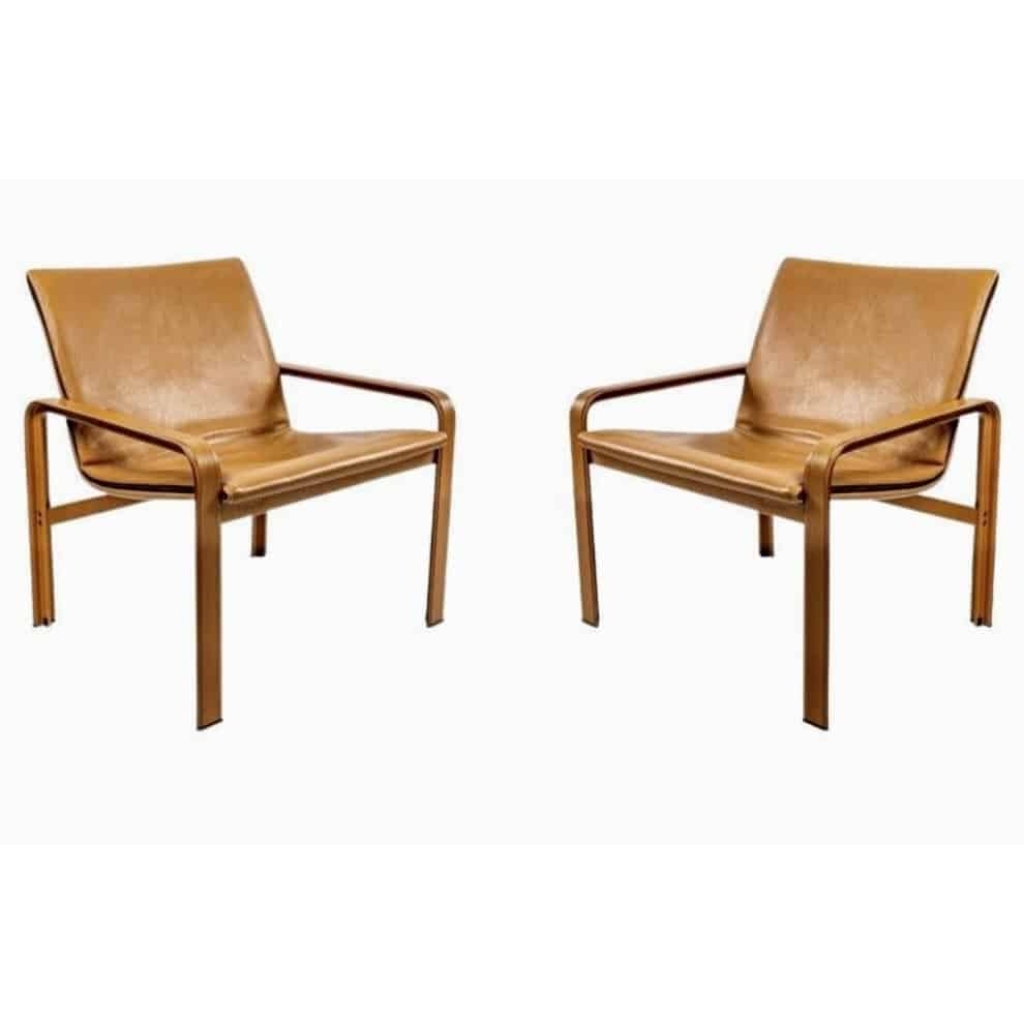 1970 Paire de Fauteuils Jacques Toussaint & Patrizia Angeloni pour Matteo Grassi | Biron ||||||