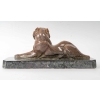 Sculpture « Lionne se léchant » par Marcel Guillard et Maurice Prost | Biron Sculpture "Lionne se léchant" par Marcel Guillard et Maurice Prost