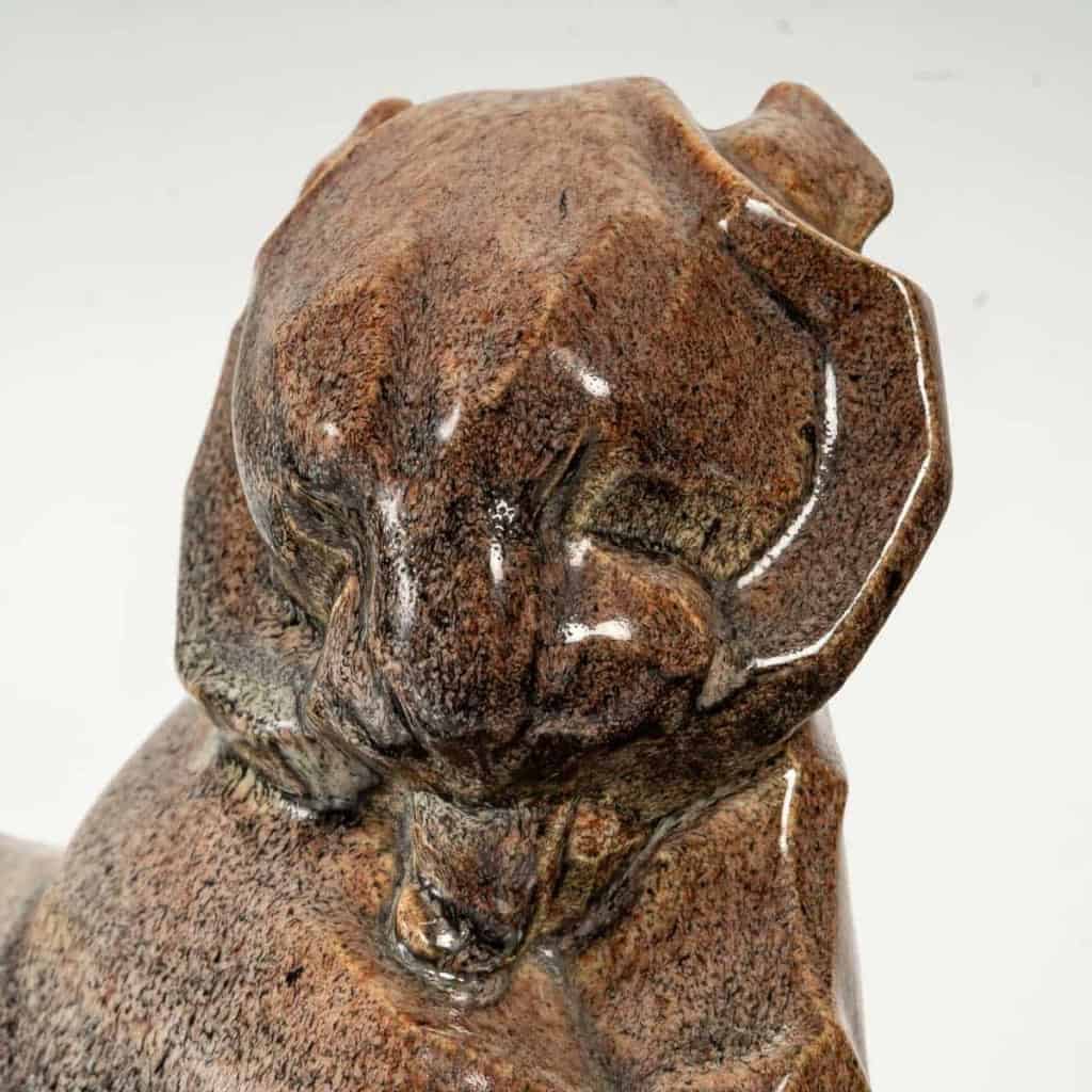 Sculpture « Lionne se léchant » par Marcel Guillard et Maurice Prost | Biron Sculpture "Lionne se léchant" par Marcel Guillard et Maurice Prost
