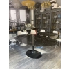 Saarinen & Knoll International: "Tulip" table, marquina marble and black rilsan