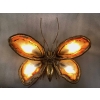 1970’Couple D’Appliques Papillon en Bronze ou Laiton, Duval Brasseur Ou Isabelle Faure, 4 Ampoules, Ailes d’Agate | Biron 1970’Couple D’Appliques Papillon en Bronze ou Laiton, Duval Brasseur Ou Isabelle Faure, 4 Ampoules, Ailes d’Agate