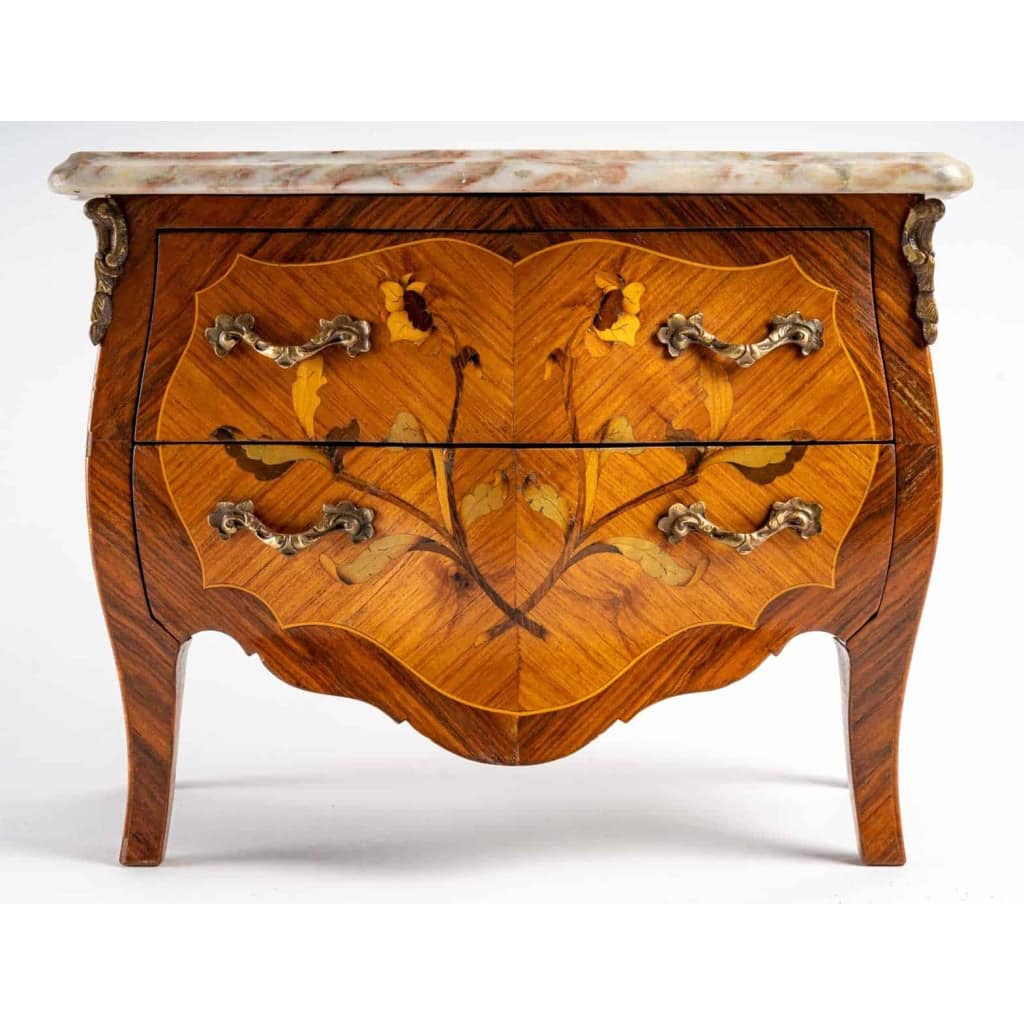 Miniature une commode coffret à bijoux fin XIXème siècle | Biron |||||||||||