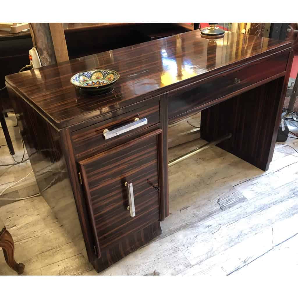 BUREAU en placage de macassar Art Déco | Biron BUREAU en placage de macassar Art Déco