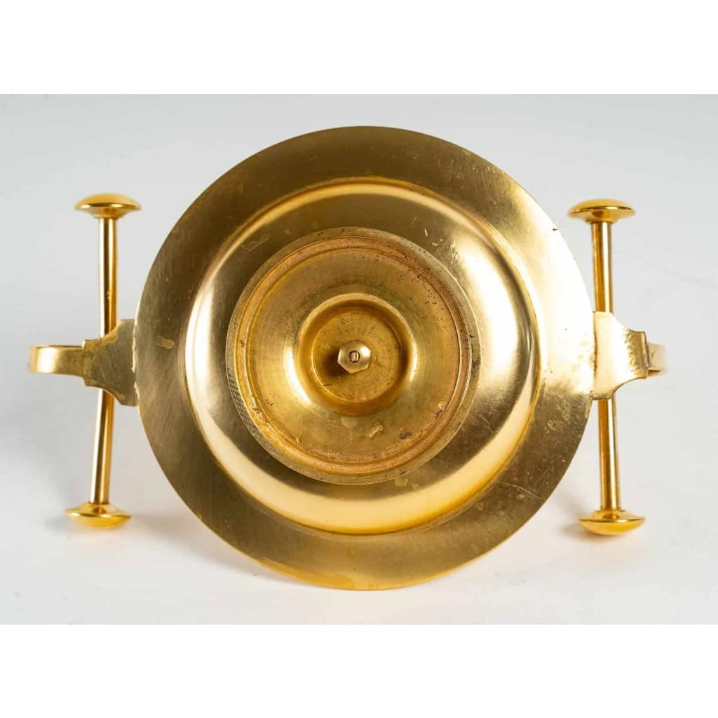 Encrier simple du XIXème siècle en bronze doré