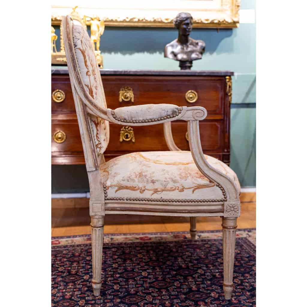 Paire De Fauteuils De Style Louis XVI. XIXème Siècle.