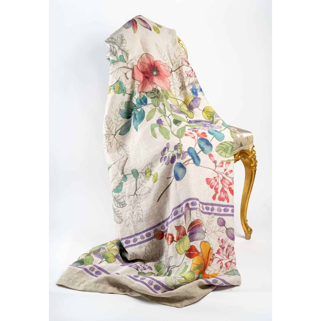 Plaid « Plumes » en lin | Biron |||||||