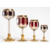 Ensemble de 24 verres rouge et or, XIXème siècle 11