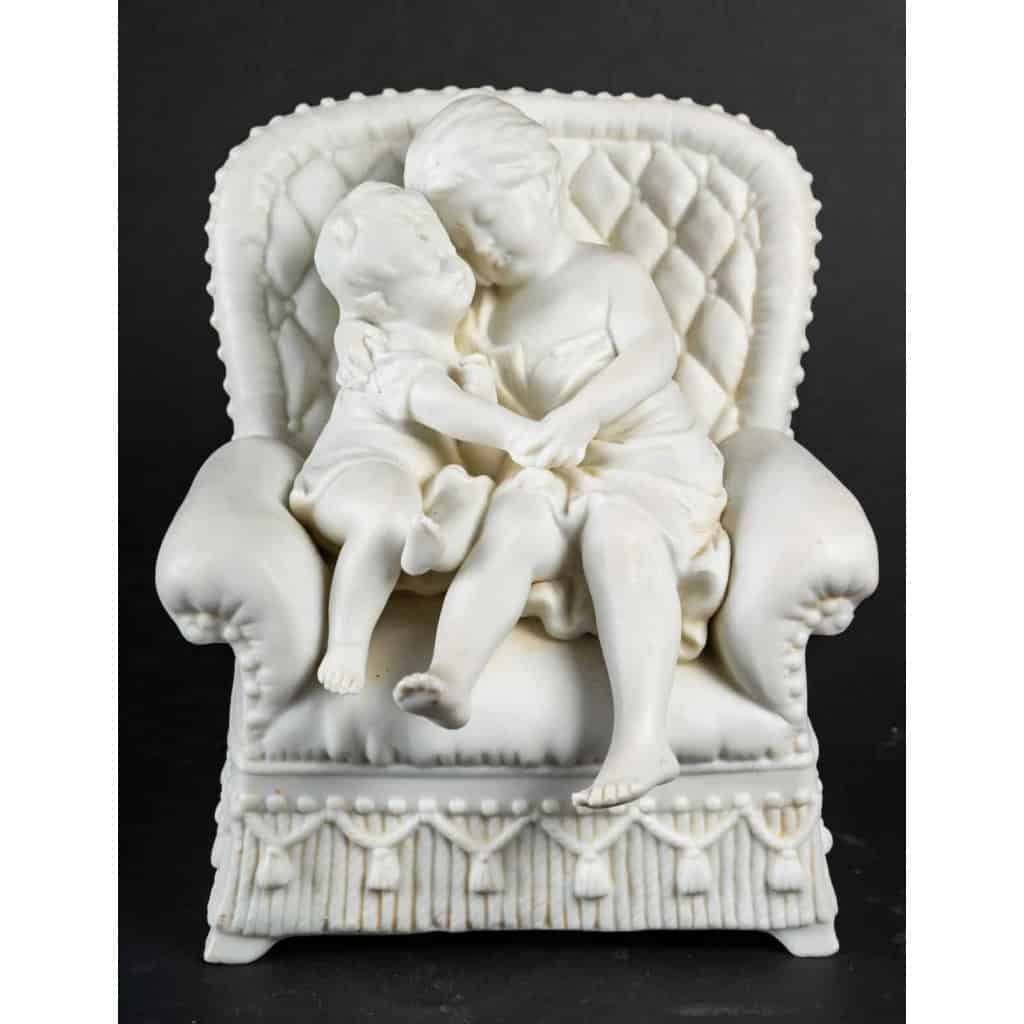 Miniature en biscuit le nid fin XIXème siècle | Biron ||||||||||||