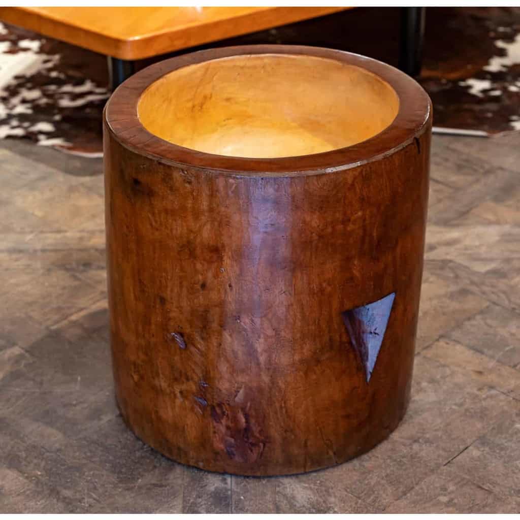 Mortier, ou vide-poche, en bois fruitier, années 1950 4