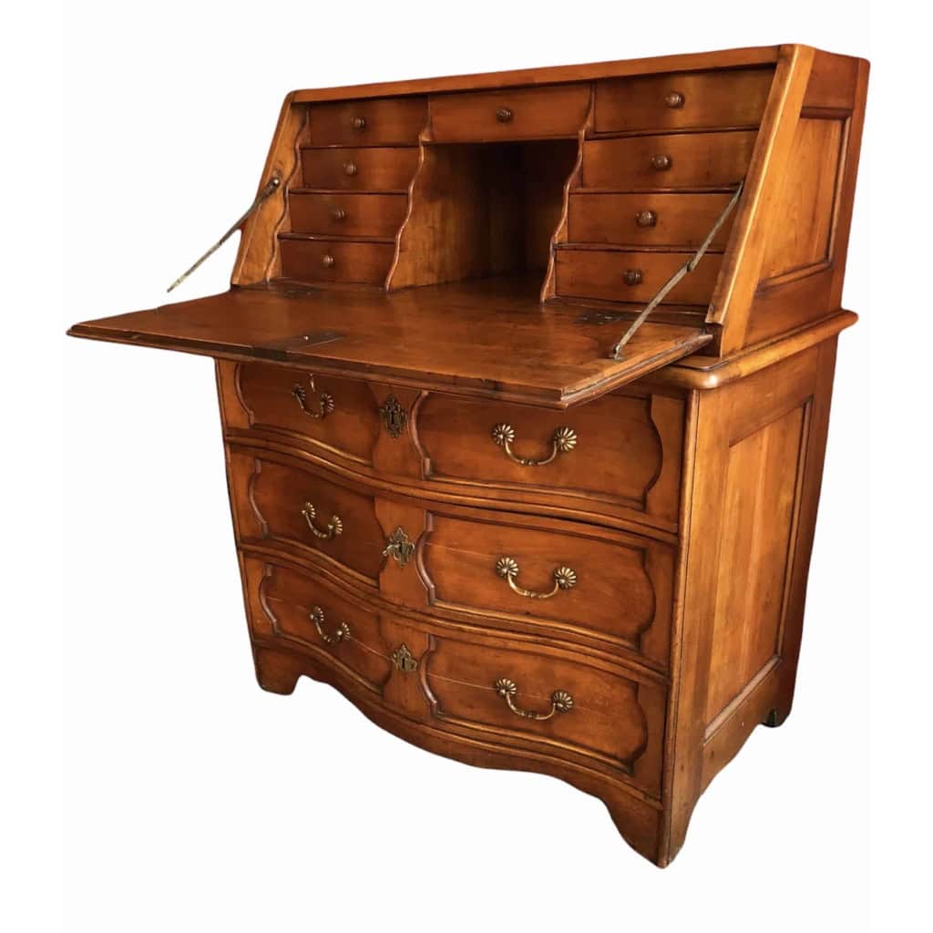 Commode Bureau Louis XV Scriban en noyer 18è siècle Commode Bureau Louis XV Scriban en noyer 18è siècle