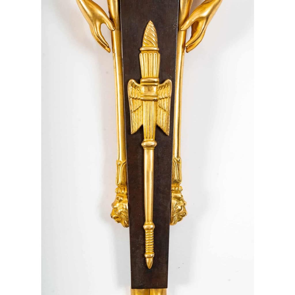 Suite de six appliques de style 1er Empire. | Biron Suite de six appliques de style 1er Empire.