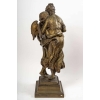 Bronze « Cupidon et une jeune femme », couleur médaille, XIXème siècle | Biron Bronze "Cupidon et une jeune femme", couleur médaille, XIXème siècle