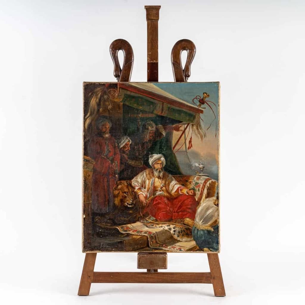 Tableau orientaliste du XIXème siècle, Le Sultan | Biron ||||||||||||