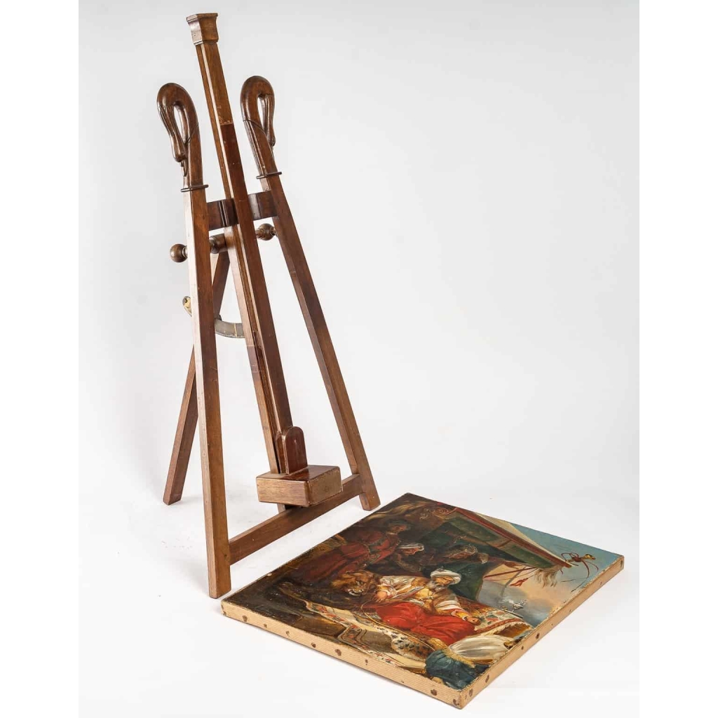 Tableau orientaliste du XIXème siècle, Le Sultan | Biron Tableau orientaliste du XIXème siècle, Le Sultan