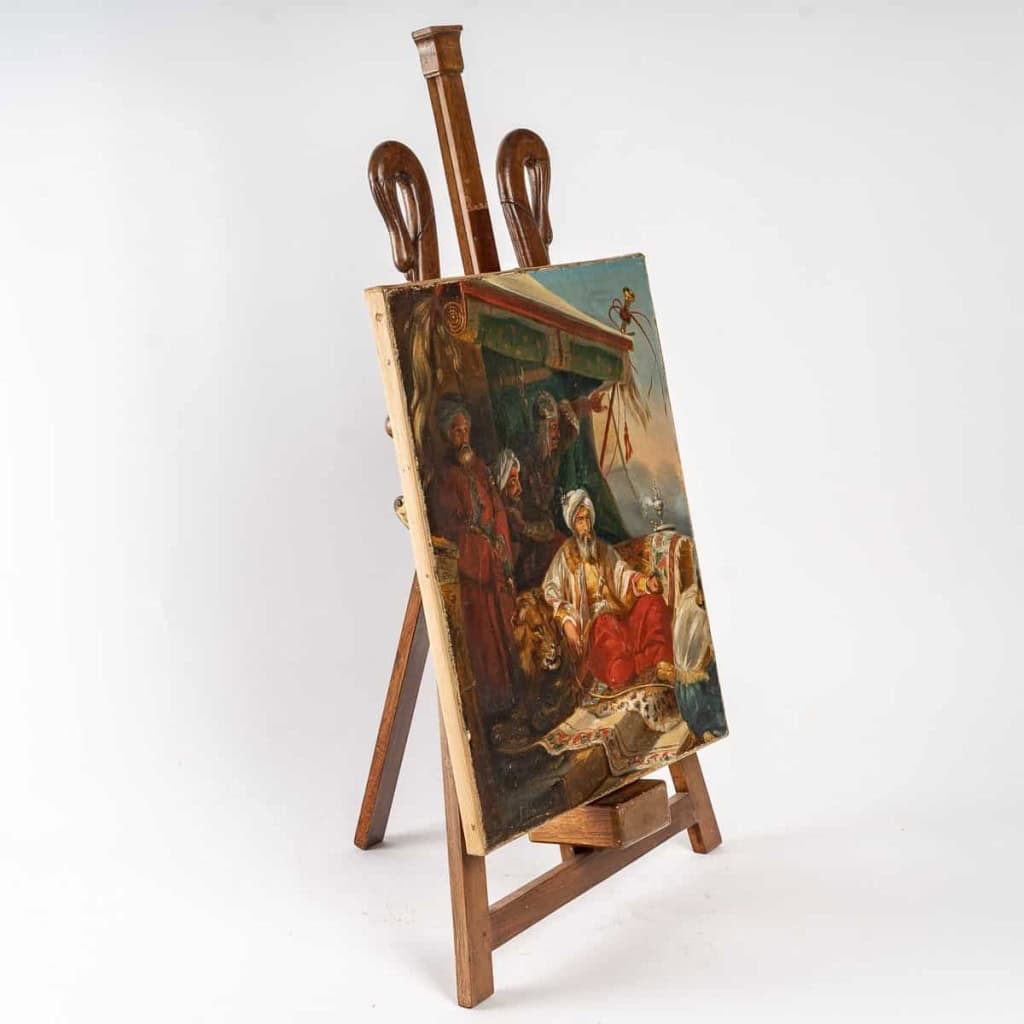Tableau orientaliste du XIXème siècle, Le Sultan | Biron Tableau orientaliste du XIXème siècle, Le Sultan