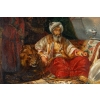 Tableau orientaliste du XIXème siècle, Le Sultan | Biron Tableau orientaliste du XIXème siècle, Le Sultan