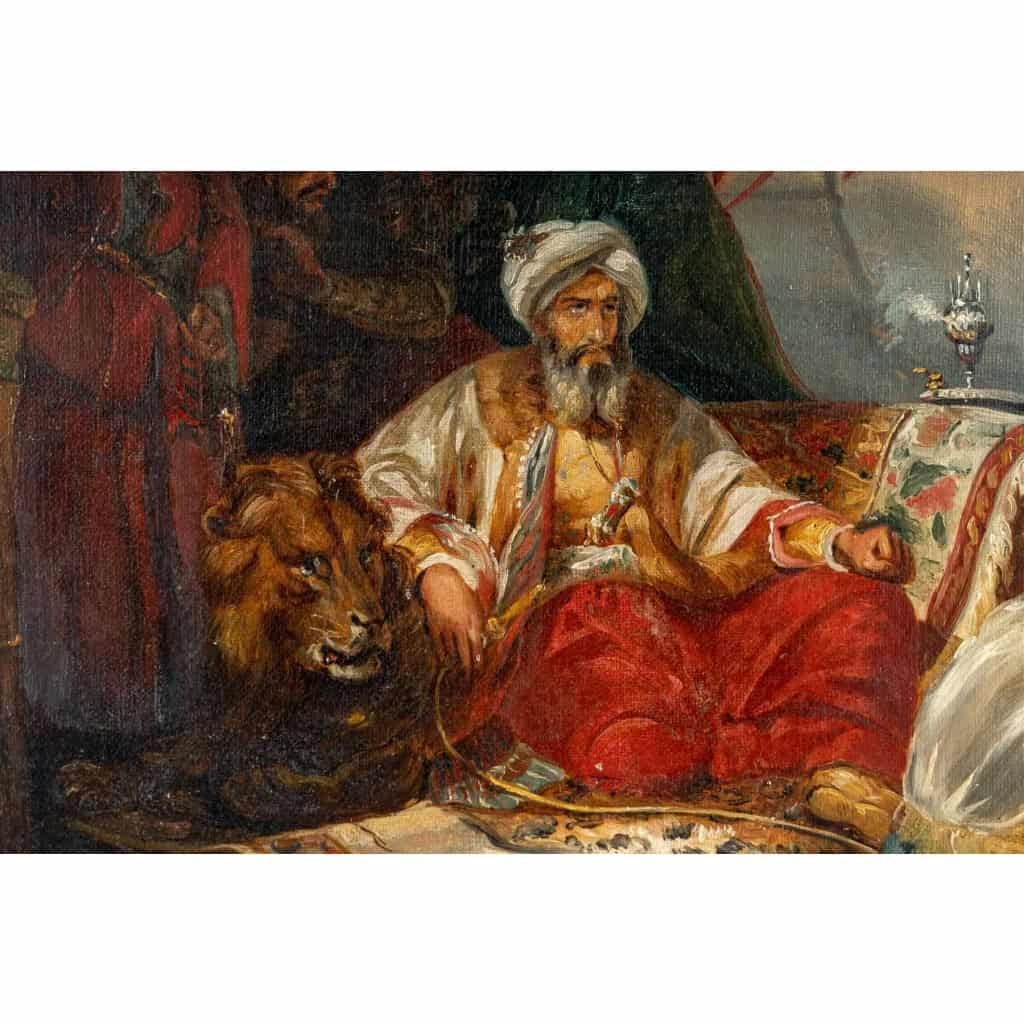 Tableau orientaliste du XIXème siècle, Le Sultan | Biron Tableau orientaliste du XIXème siècle, Le Sultan