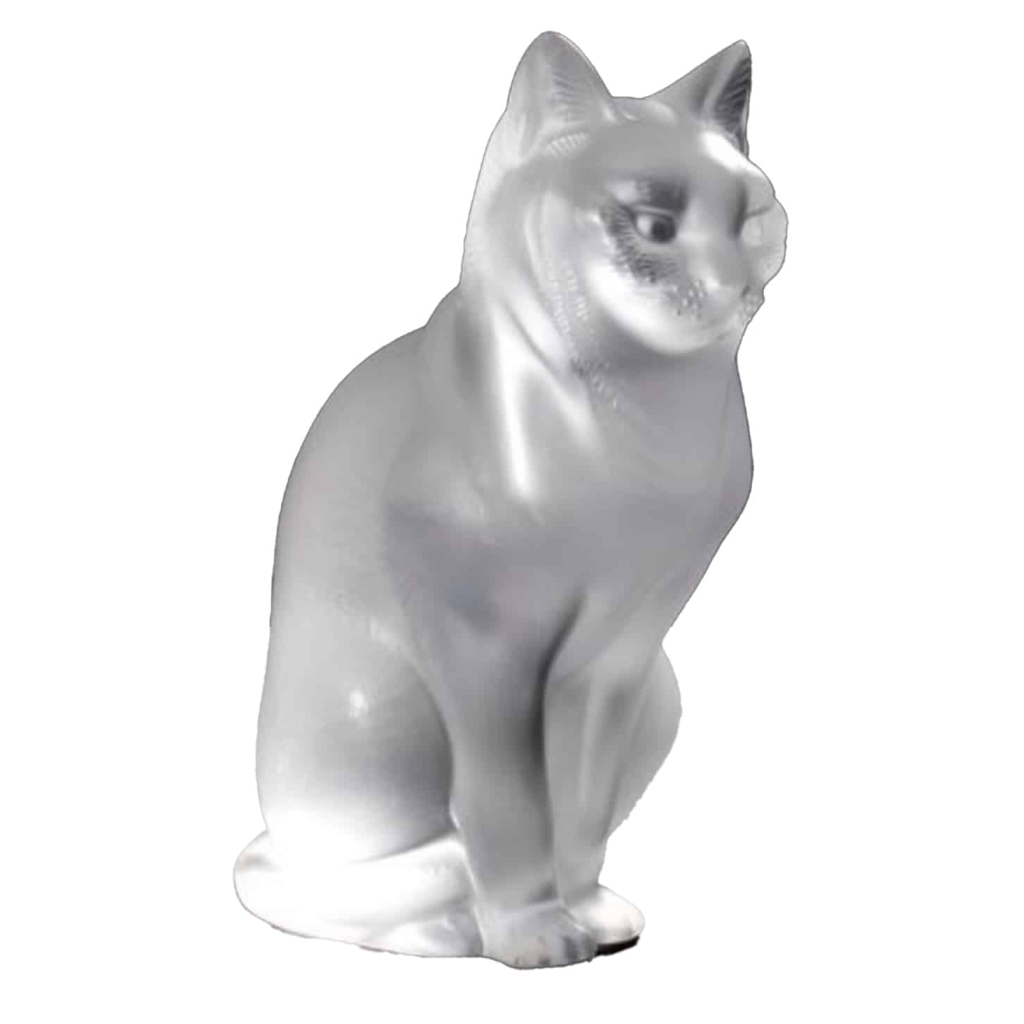 Lalique France : « Chat Assis » en cristal | Biron |||||