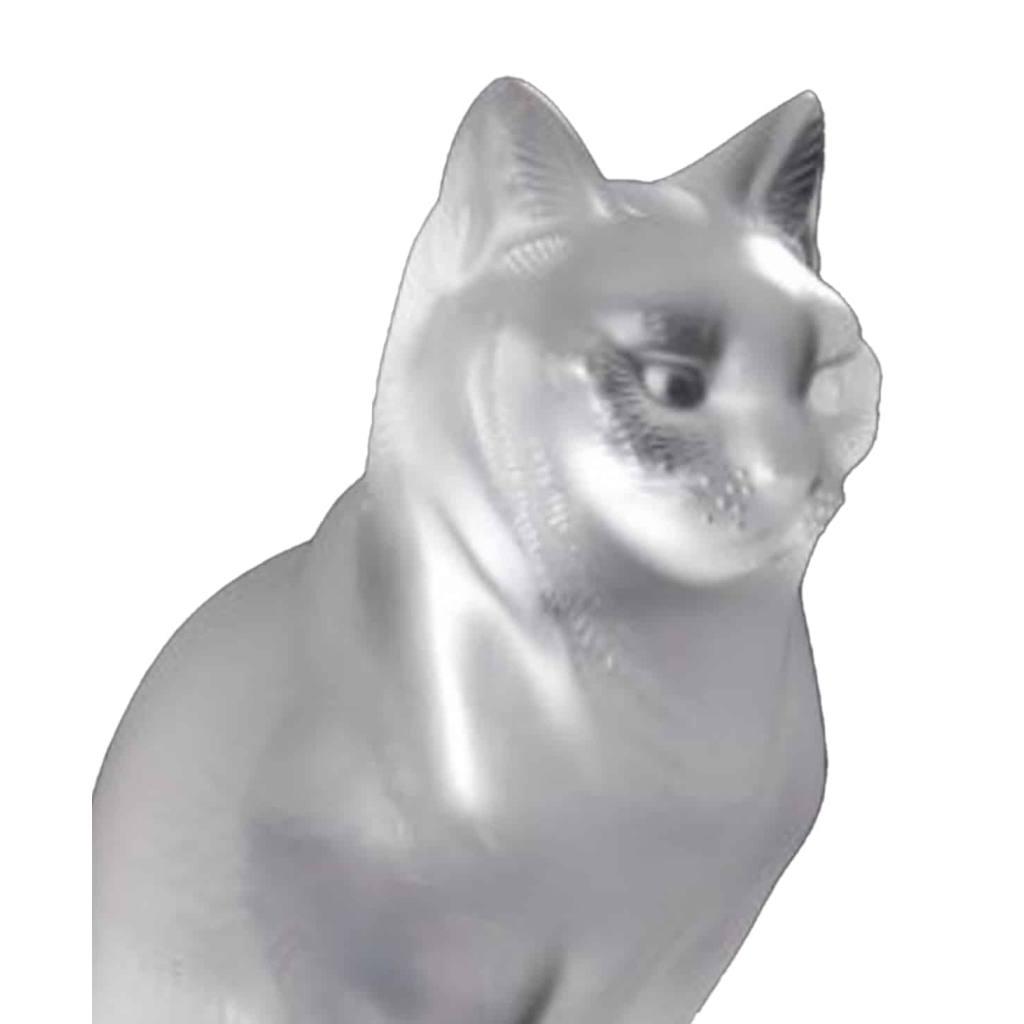 Lalique France : « Chat Assis » en cristal | Biron Lalique France : "Chat Assis" en cristal