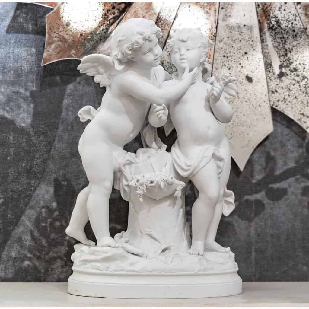 Hippolyte Moreau, Groupe en biscuit, circa 1880 | Biron |||||
