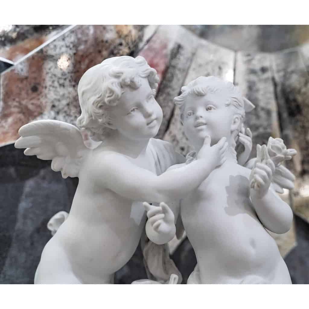 Hippolyte Moreau, Groupe en biscuit, circa 1880 | Biron Hippolyte Moreau, Groupe en biscuit, circa 1880