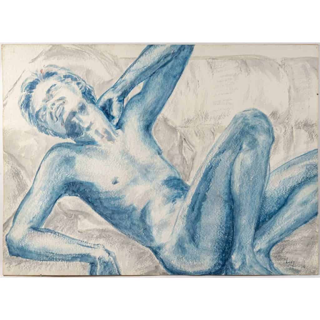 Peinture de Luez sur papier, faune, XXème siècle | Biron |||||||