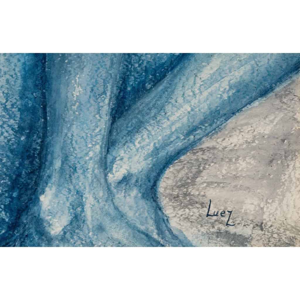 Peinture de Luez sur papier, faune, XXème siècle | Biron Peinture de Luez sur papier, faune, XXème siècle