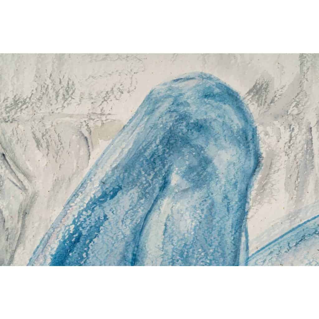 Peinture de Luez sur papier, faune, XXème siècle | Biron Peinture de Luez sur papier, faune, XXème siècle