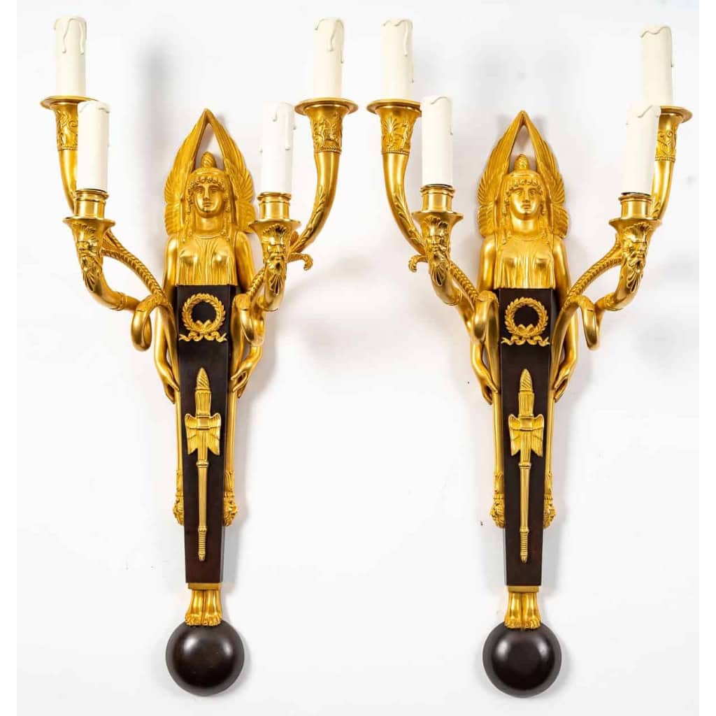 Paire d’appliques de style 1er Empire. | Biron |||||