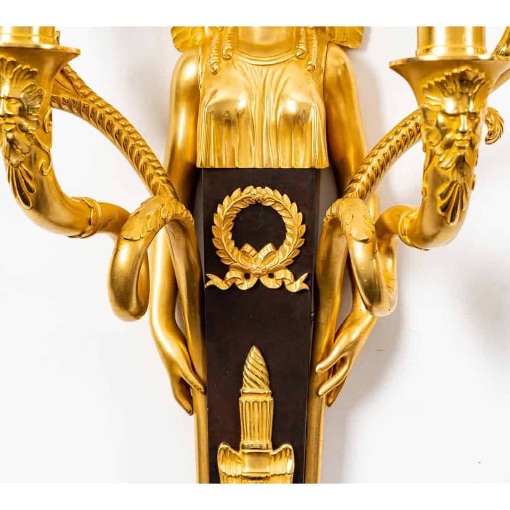Paire d’appliques de style 1er Empire. | Biron Paire d'appliques de style 1er Empire.