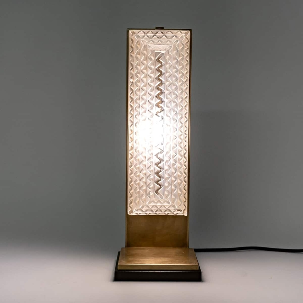 Paire de Lampes Art Déco « Normandie » verre blanc de René LALIQUE | Biron Paire de Lampes Art Déco "Normandie" verre blanc de René LALIQUE