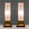 Paire de Lampes Art Déco « Normandie » verre blanc de René LALIQUE | Biron Paire de Lampes Art Déco "Normandie" verre blanc de René LALIQUE