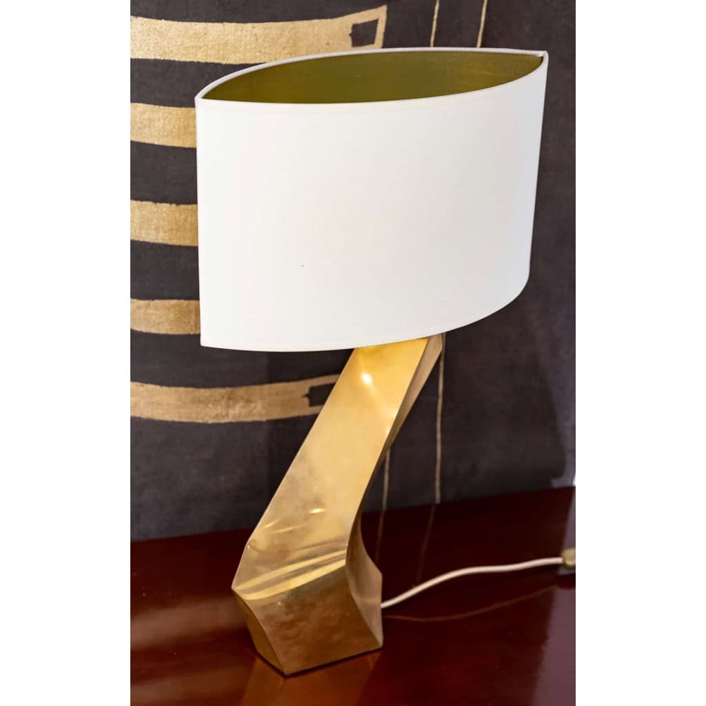 Lampe boomerang en laiton doré, années 1970 | Biron Lampe boomerang en laiton doré, années 1970