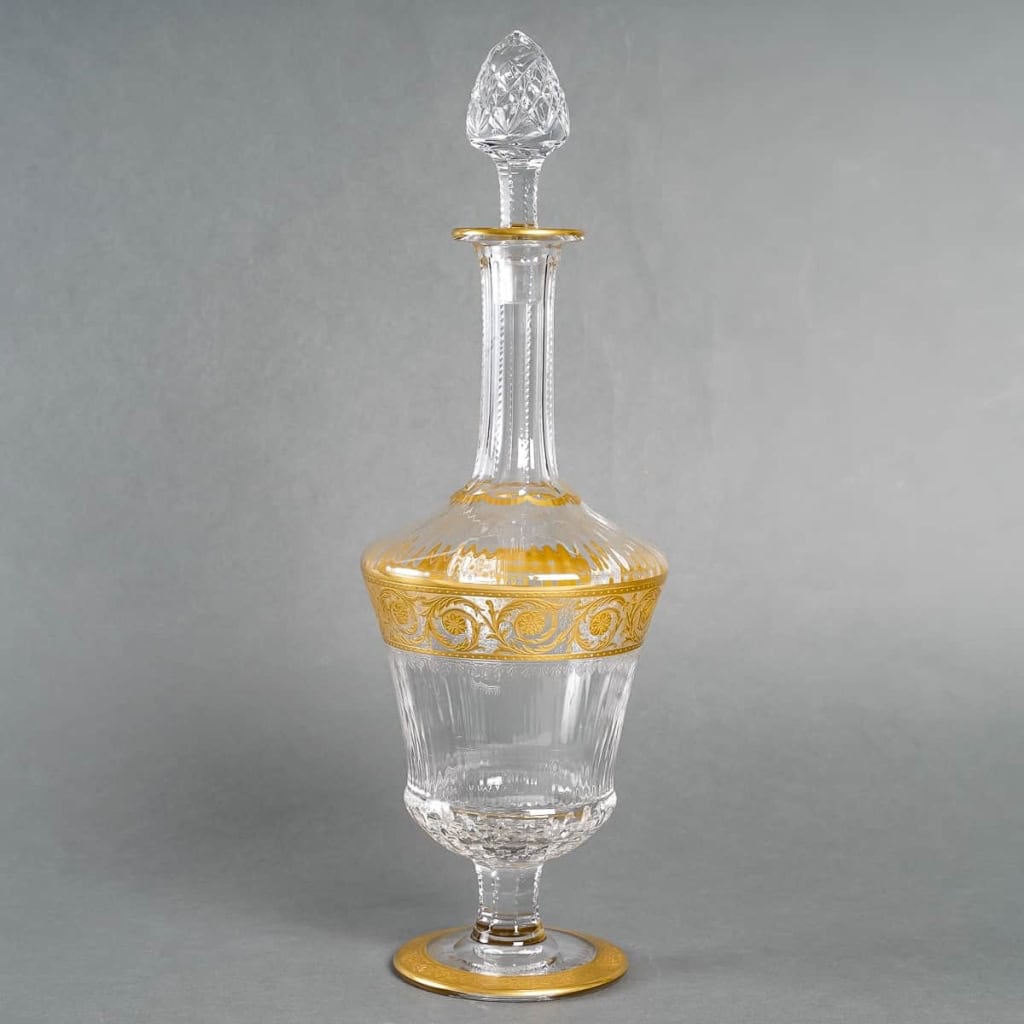 Cristallerie Saint Louis, Carafe à Vin Modèle « Thistle Or » | Biron ||||||