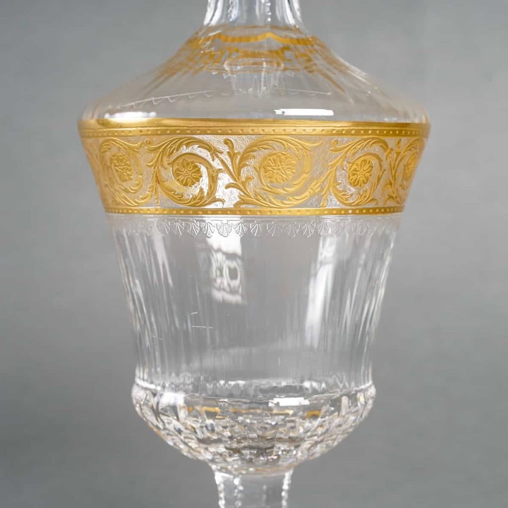 Cristallerie Saint Louis, Carafe à Vin Modèle « Thistle Or » | Biron Cristallerie Saint Louis, Carafe à Vin Modèle "Thistle Or"